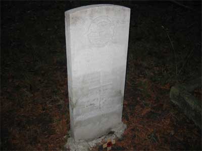 Albert Sepple's Grave Front View copyright image by permission of Ian Nicholls 2008 